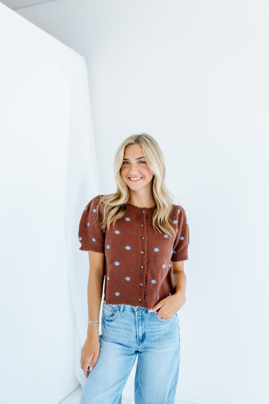 ALL THE TIME POLKA DOT TOP
