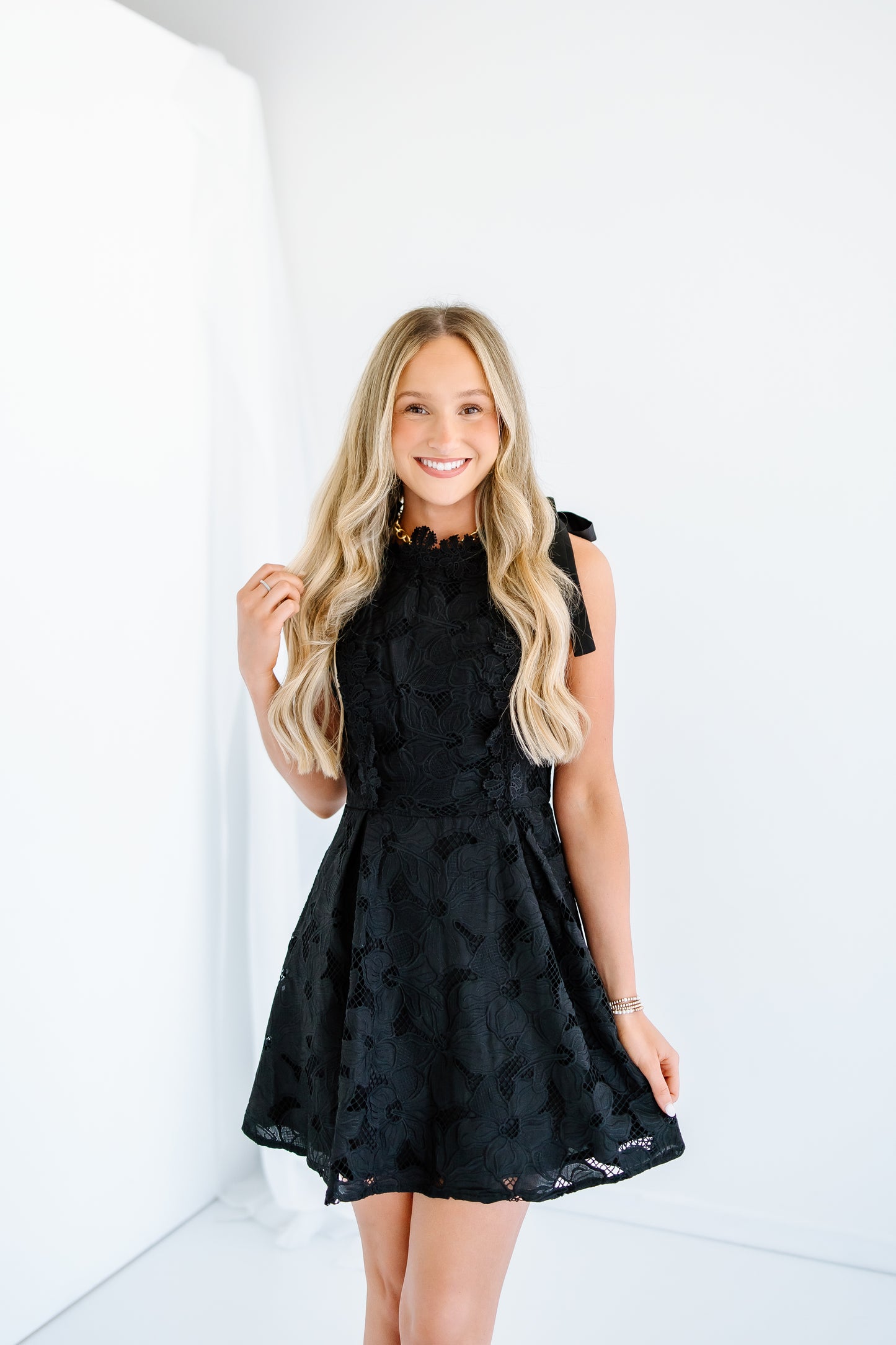 NEW HABIT 3D FLORAL MINI DRESS