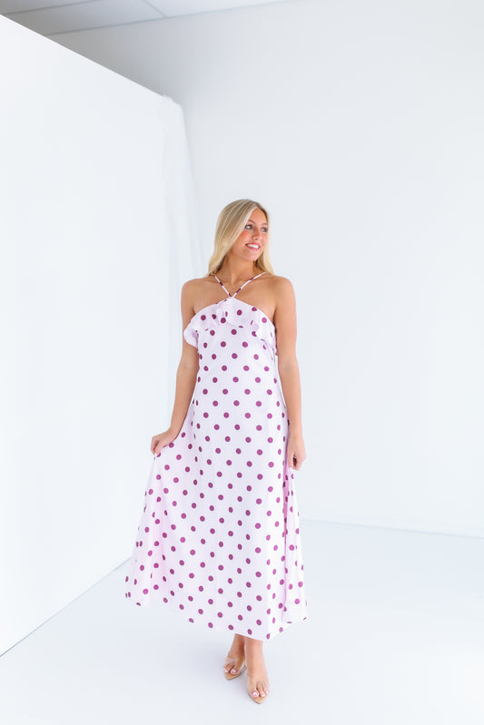 PERFECT GUEST POLKA DOT MIDI DRESS