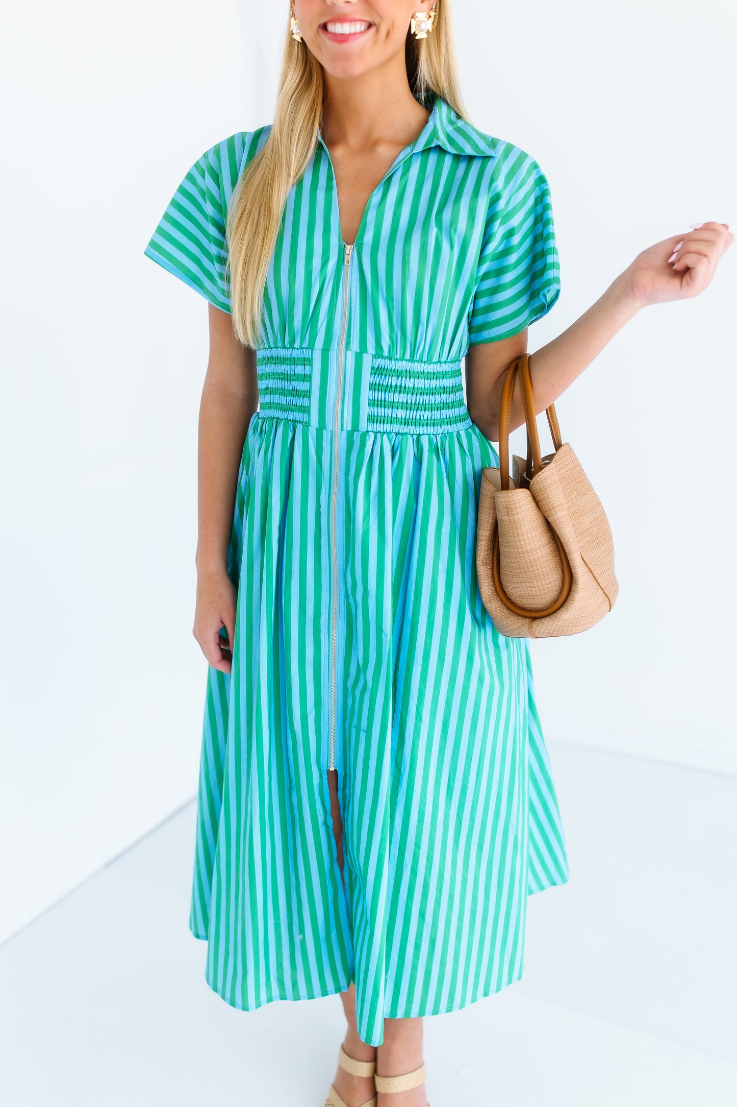 TO THE BEACH STRIPE DRESS