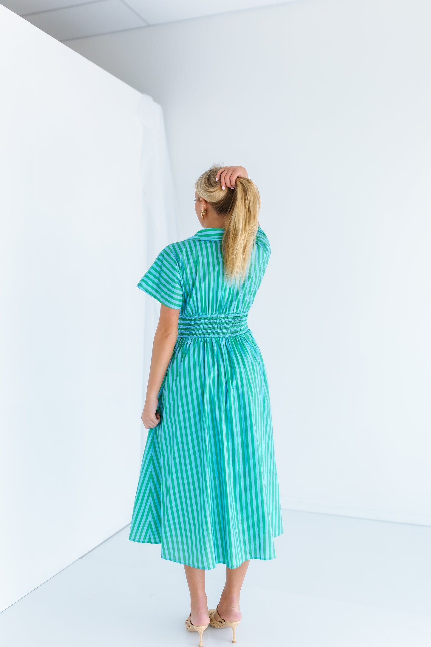 TO THE BEACH STRIPE DRESS