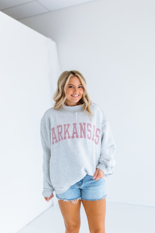 ARKANSAS STRIPE MOCKNECK