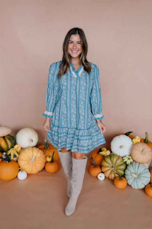 FOGGY FLORAL MINI DRESS