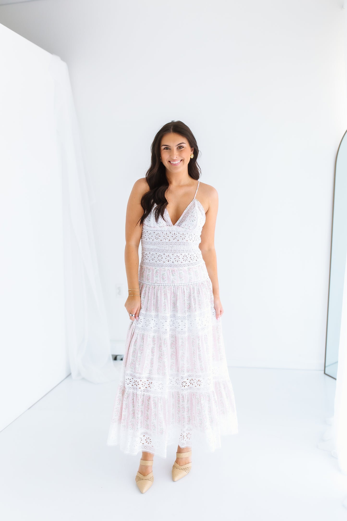 ROSE LACE MIDI DRESS