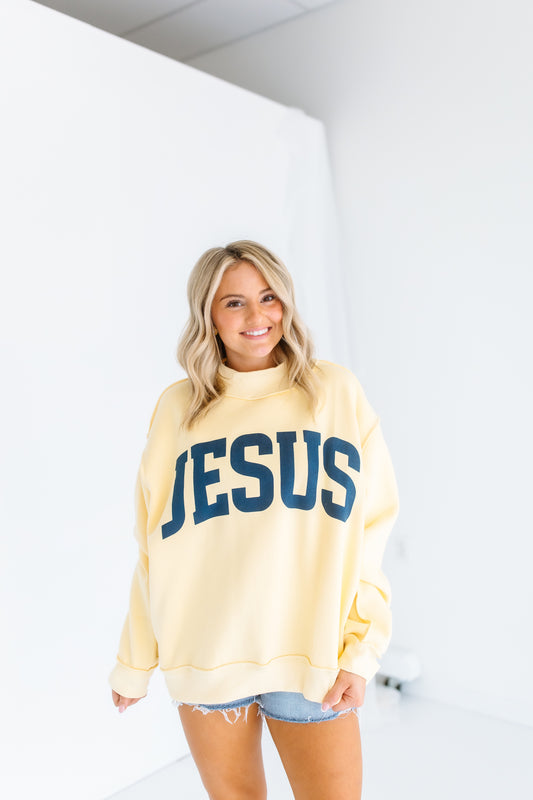 JESUS & GOD IS GOOD REVERSIBLE MOCKNECK