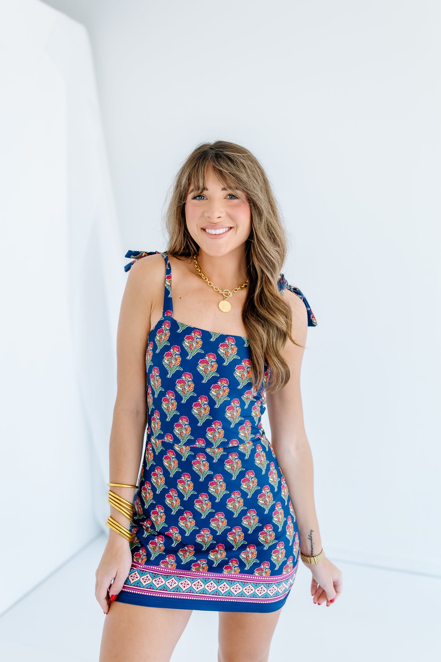 DASHING FORWARD FLORAL ATHLETIC DRESS