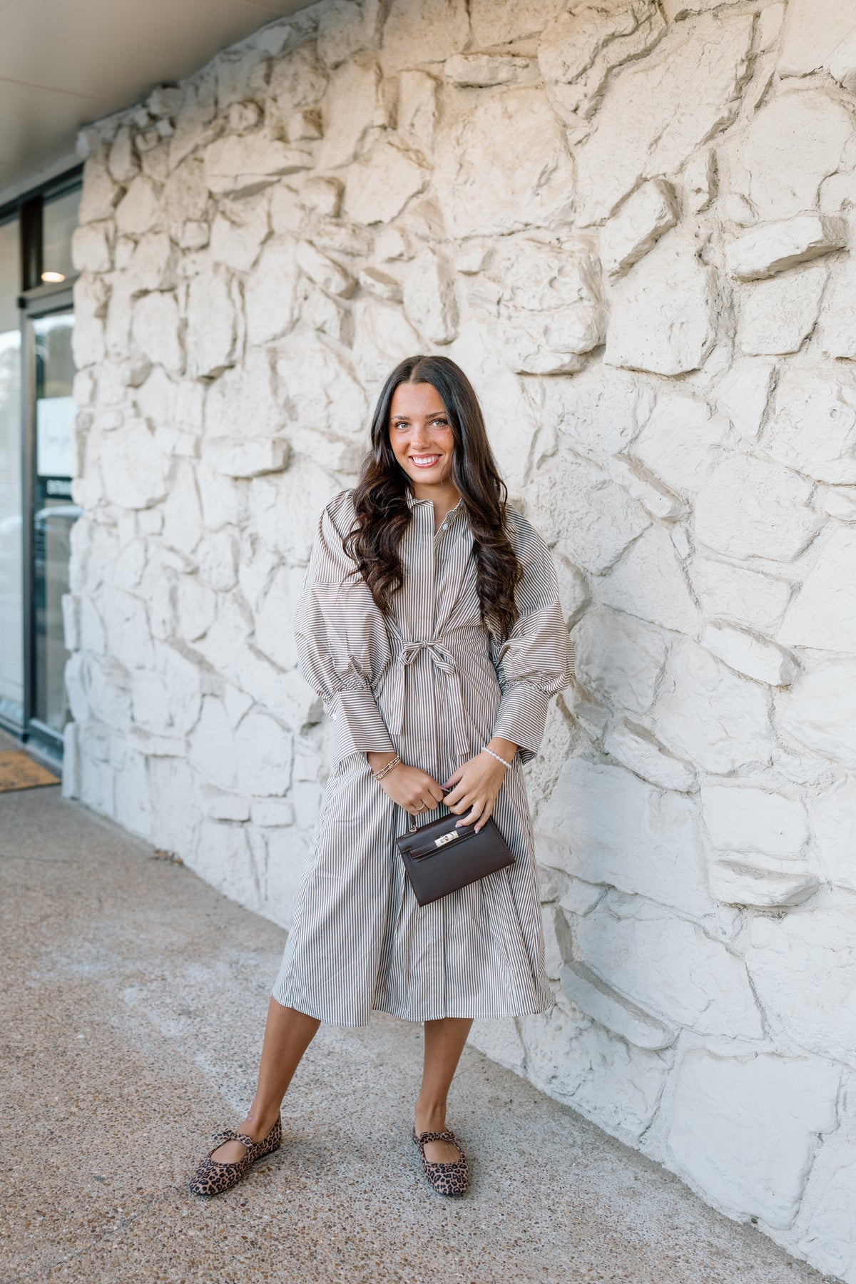 KEEP IT UP STRIPE MIDI DRESS