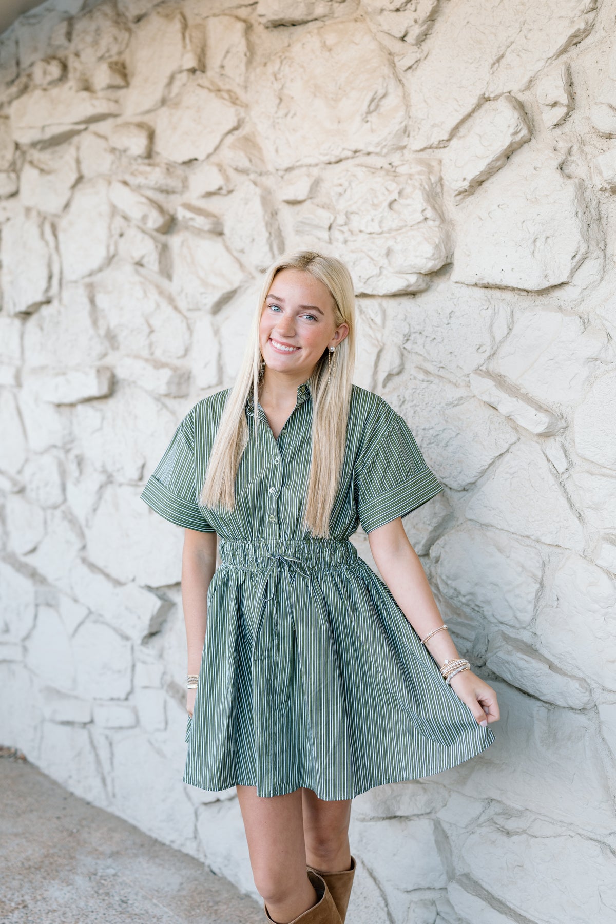 FALL FEVER STRIPE MINI DRESS