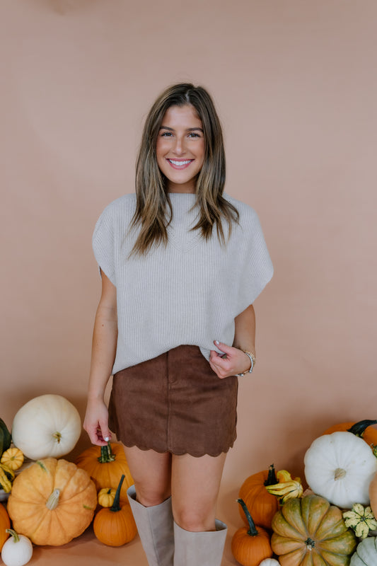 MOCK NECK OVERSIZED SWEATER