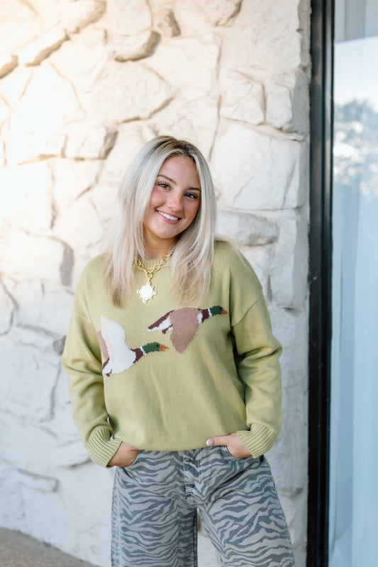 FLYING DUCKS SWEATER TOP