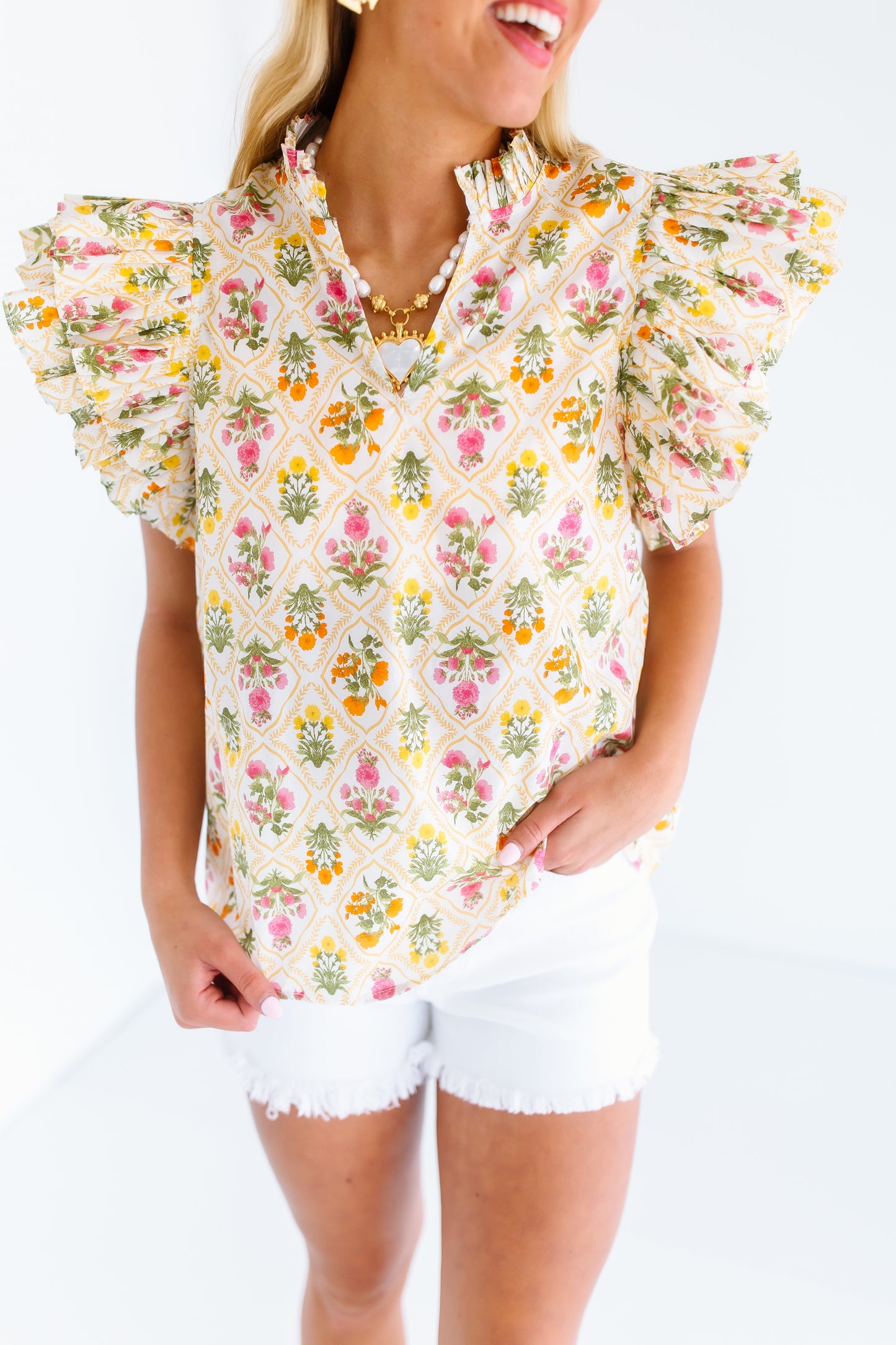 GOOD AS GOLD FLORAL TOP