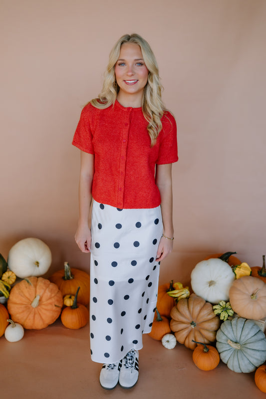 RACHEL PUFF SLEEVE CARDIGAN SWEATER