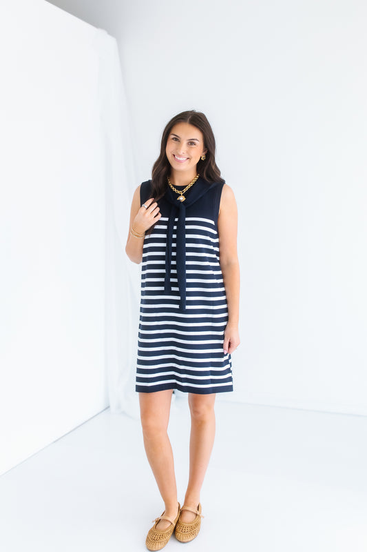 SET SAIL STRIPE MINI DRESS