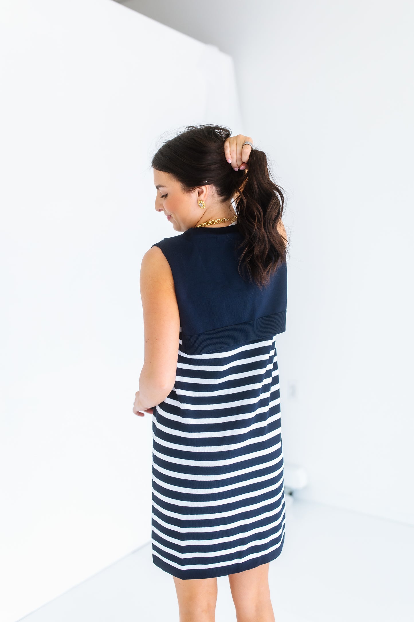 SET SAIL STRIPE MINI DRESS