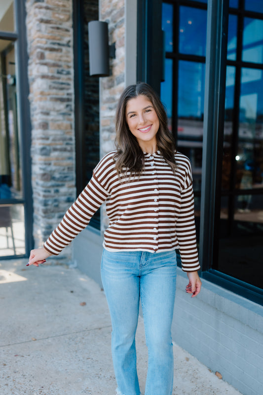 ELINA STRIPE KNIT TOP