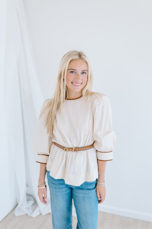 ALL MY FRIENDS BELTED TOP