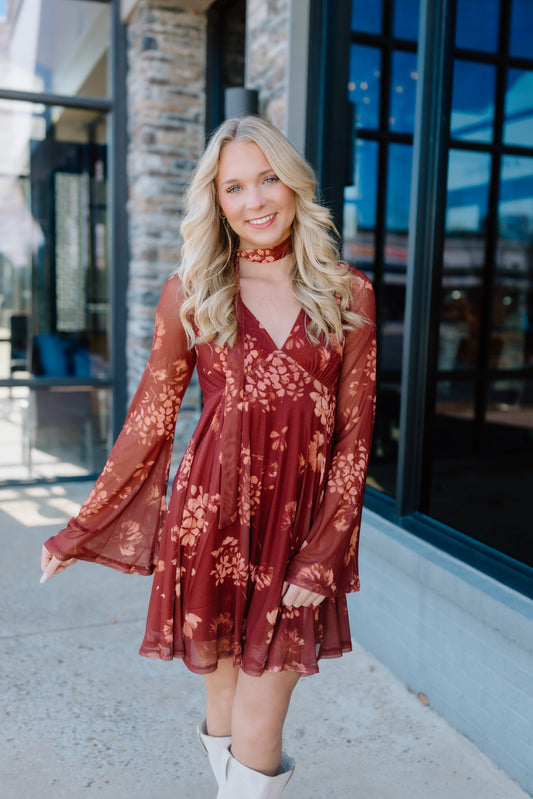 CINNAMON SUGAR SCARF DRESS