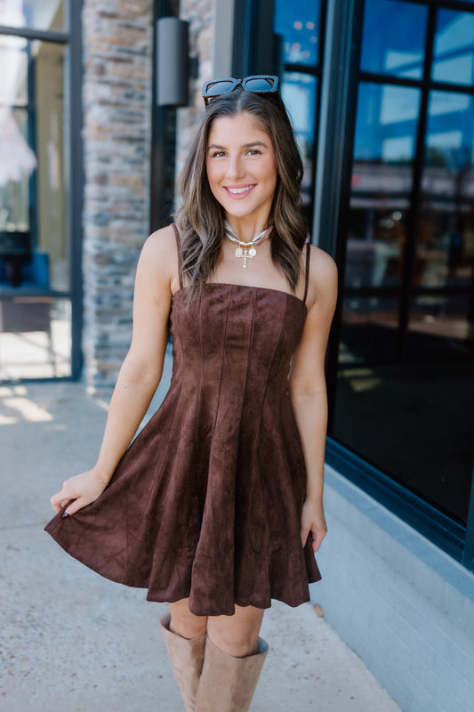 LITZY SUEDE DRESS