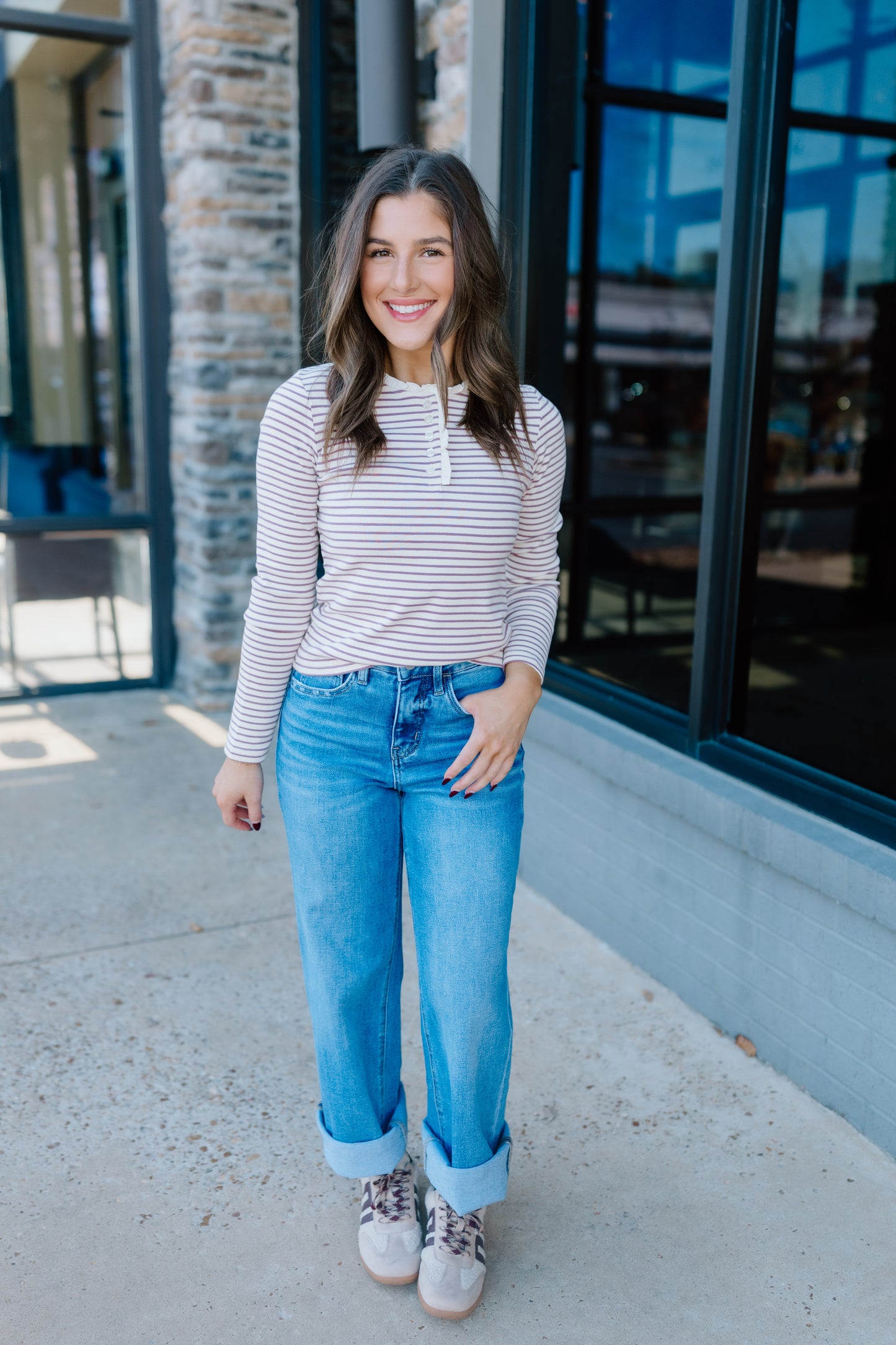 LACE BUTTON DOWN TOP