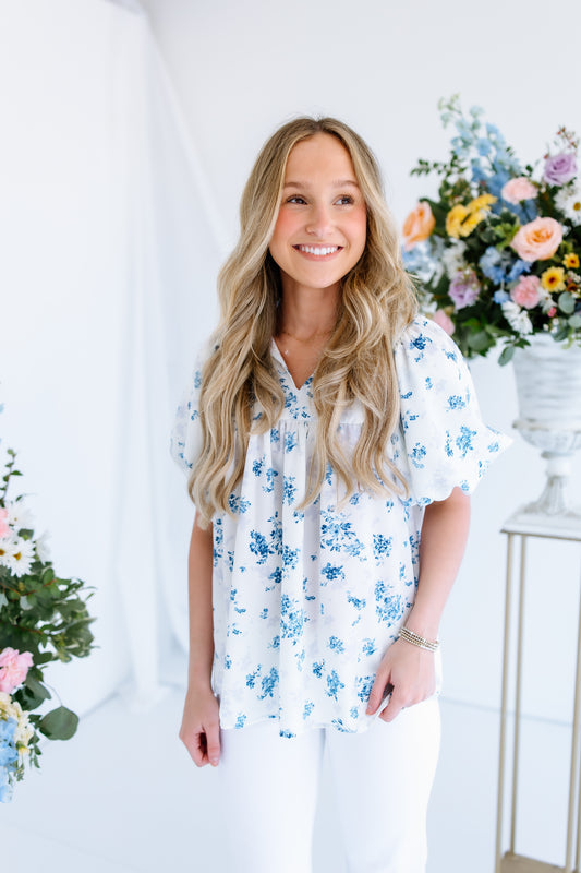 WALK AWAY FLORAL BLOUSE
