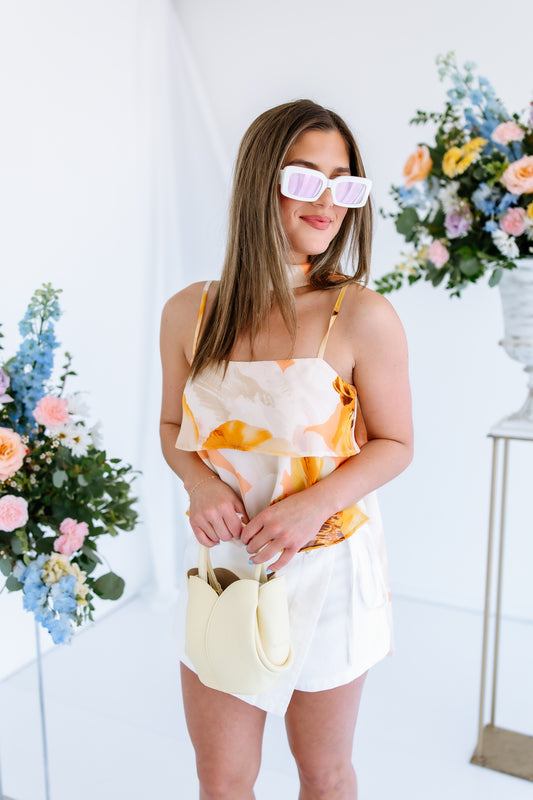 SCARF DOUBLE LAYERED TOP