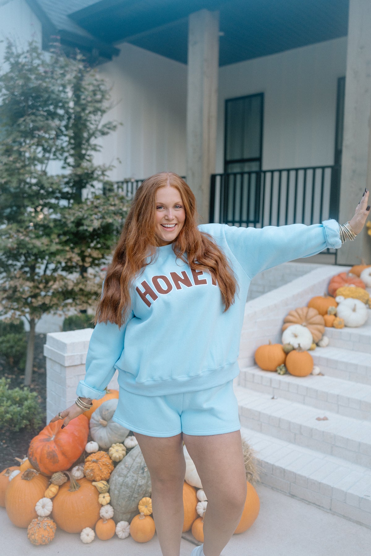 HONEY LIGHT BLUE SHORTS