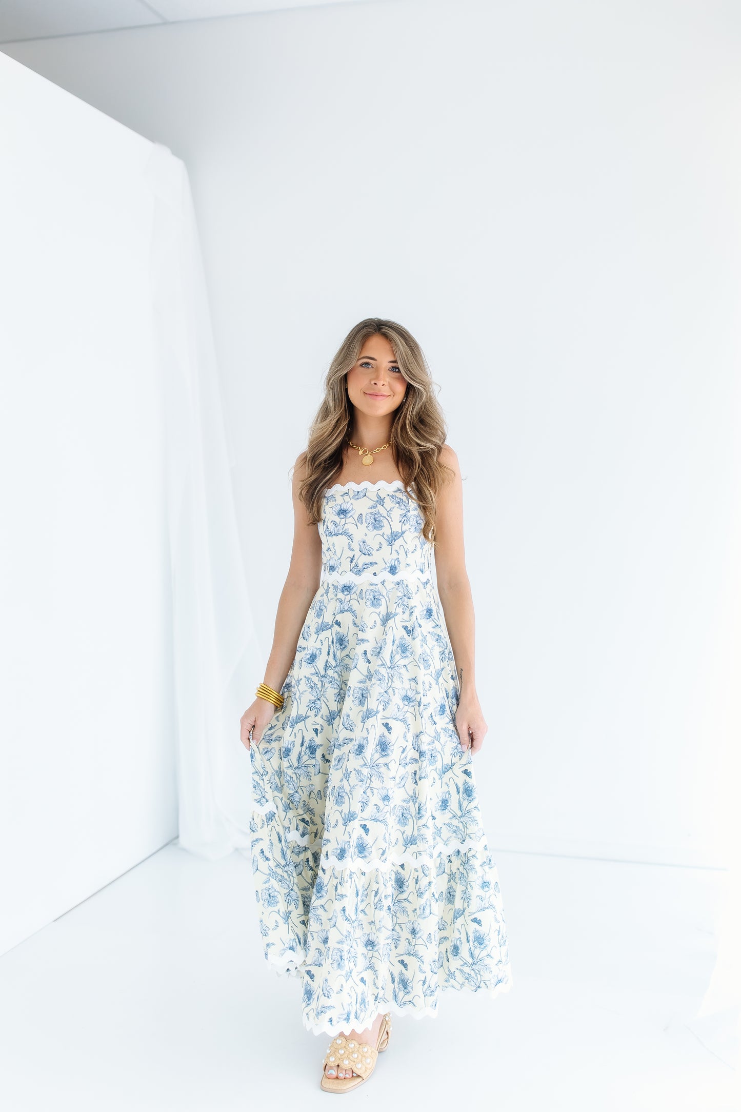 RY RIC RAC TRIM MAXI DRESS