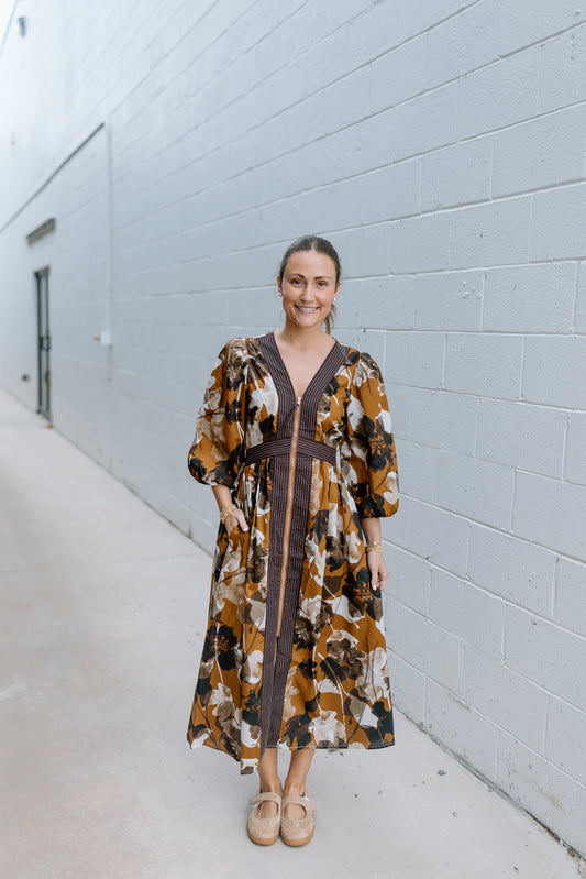 IN EXPENSE MIDI DRESS