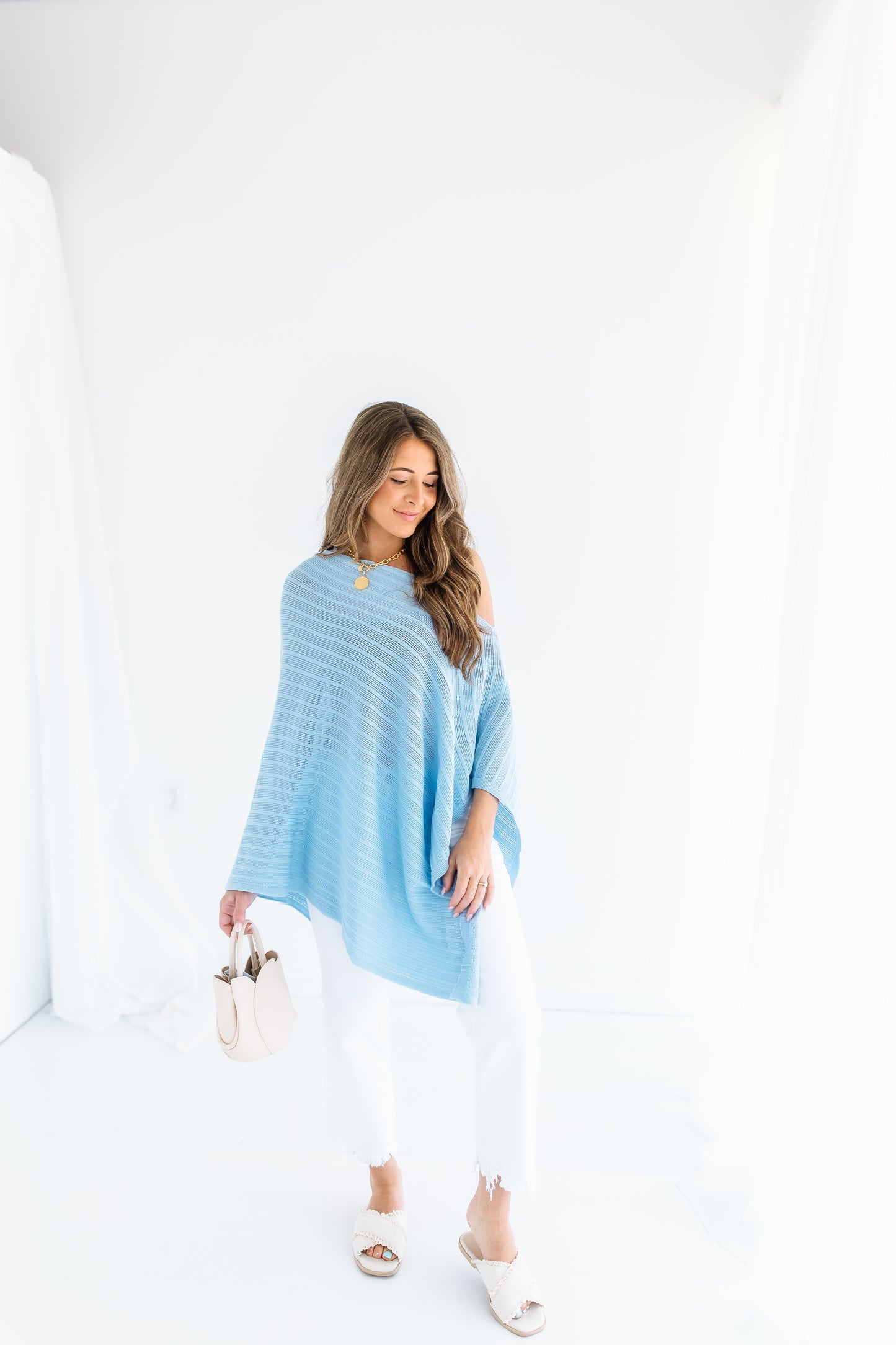 LILIA PONCHO TOP- 2 COLORS