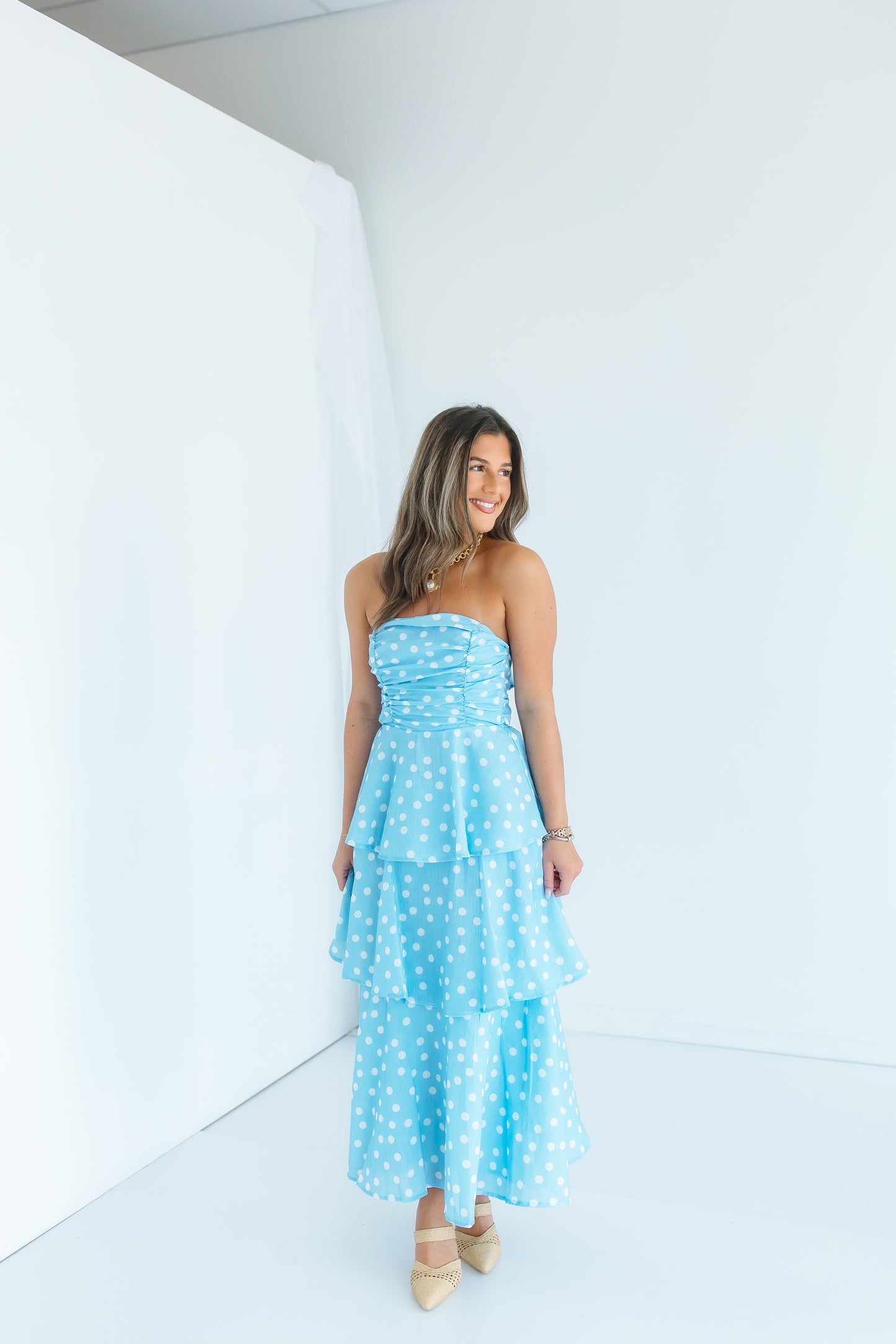 SIMPLE AND SWEET POLKA DOT DRESS