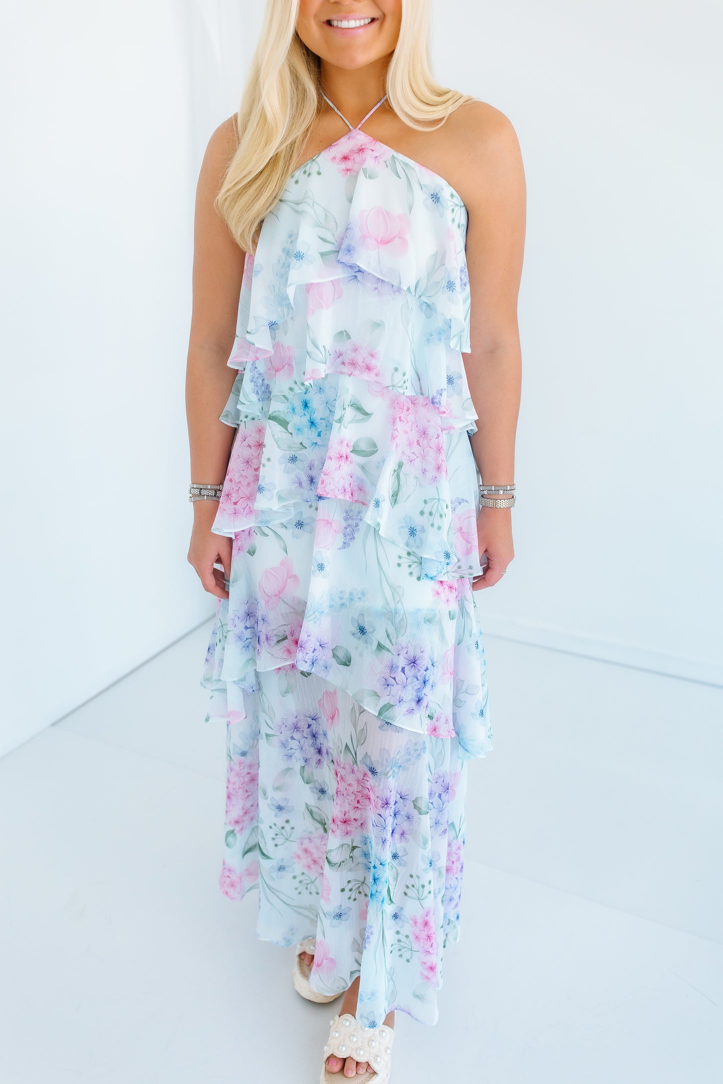 COTTON CANDY FLORAL MAXI DRESS