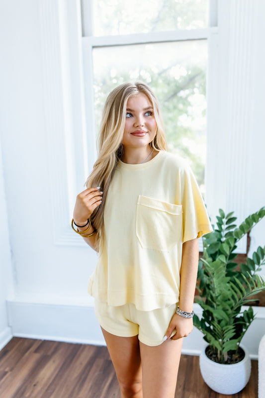 POCKET TOP SHORTS SET