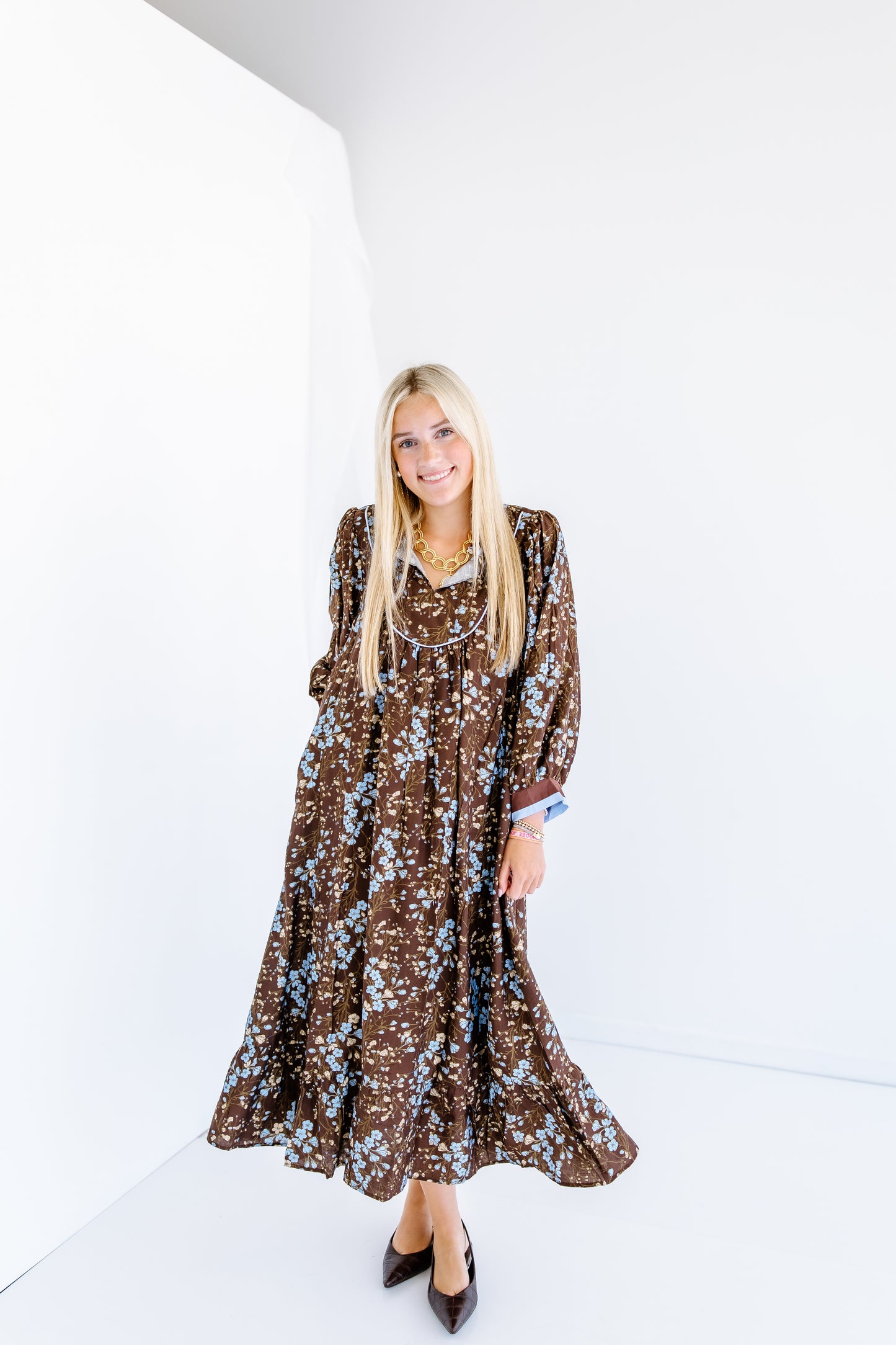FALL FEVER FLORAL MIDI DRESS