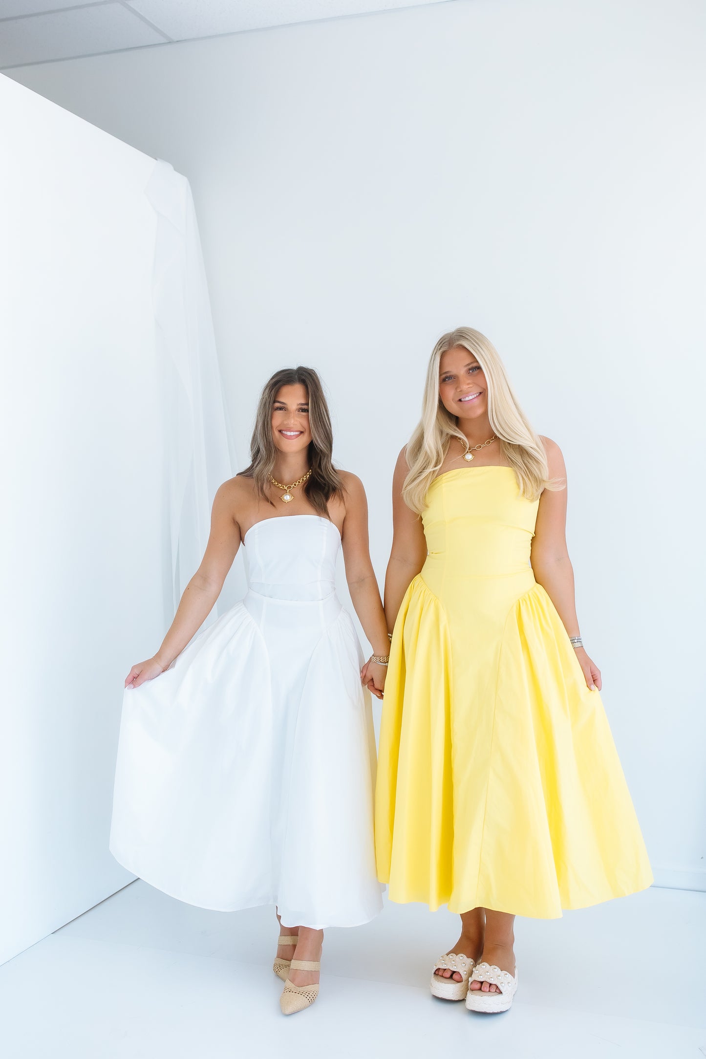 POPLIN CORSET MIDI DRESS-2 COLORS