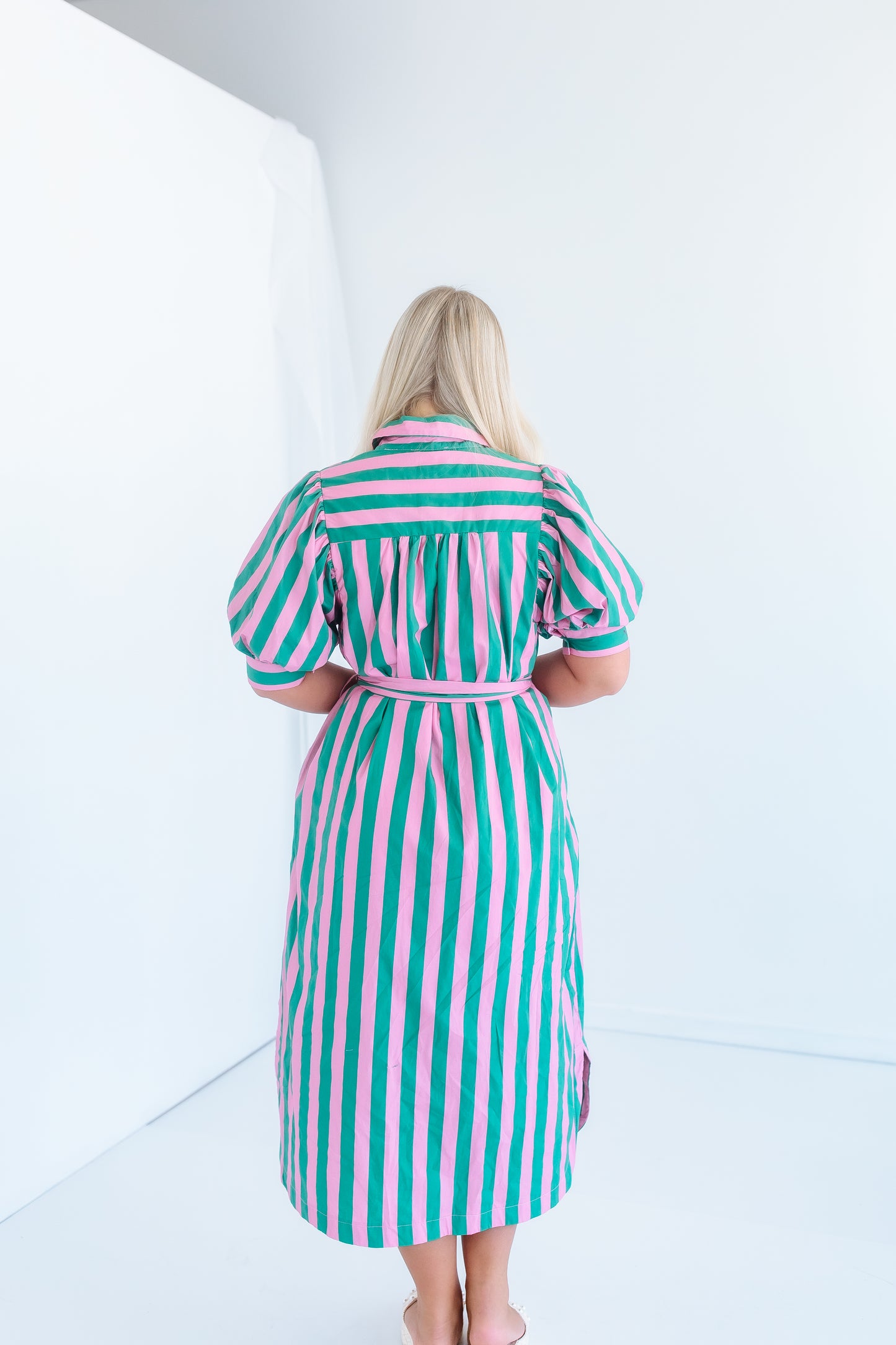 SWEET LITTLE STRIPES MIDI DRESS
