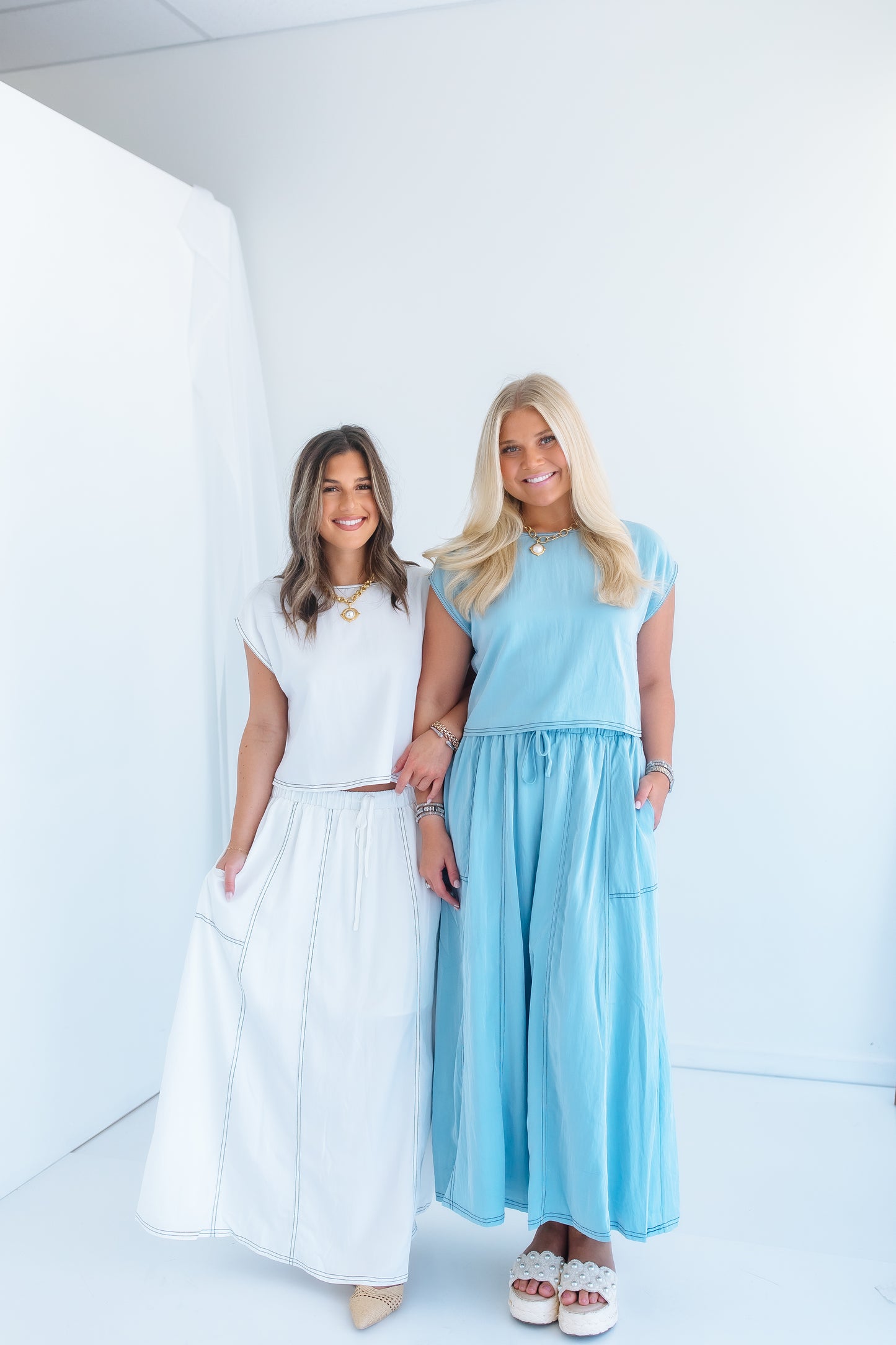 STITCH MIDI SKIRT SET - 3 COLORS