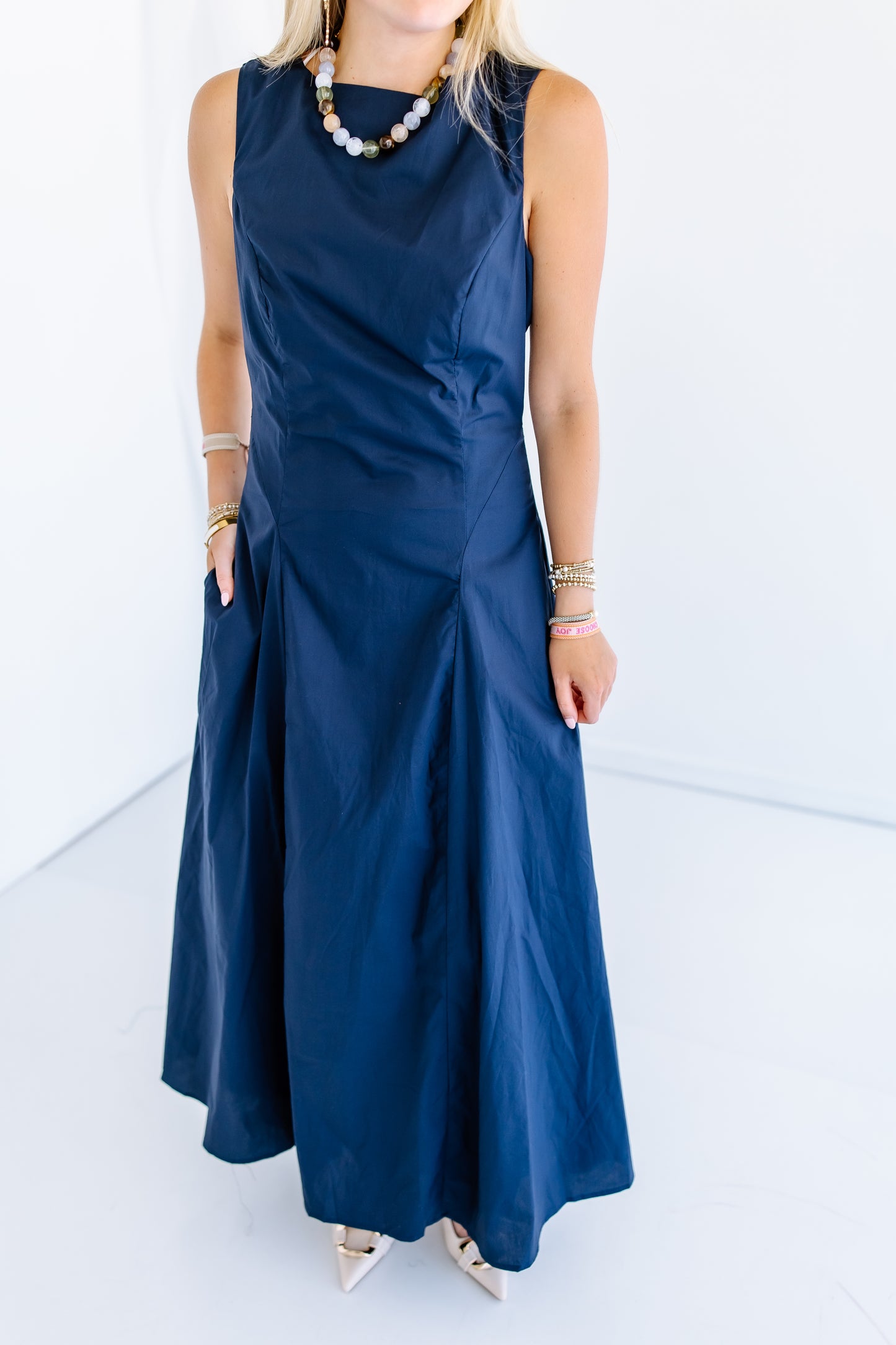 IGGY POPLIN MIDI DRESS