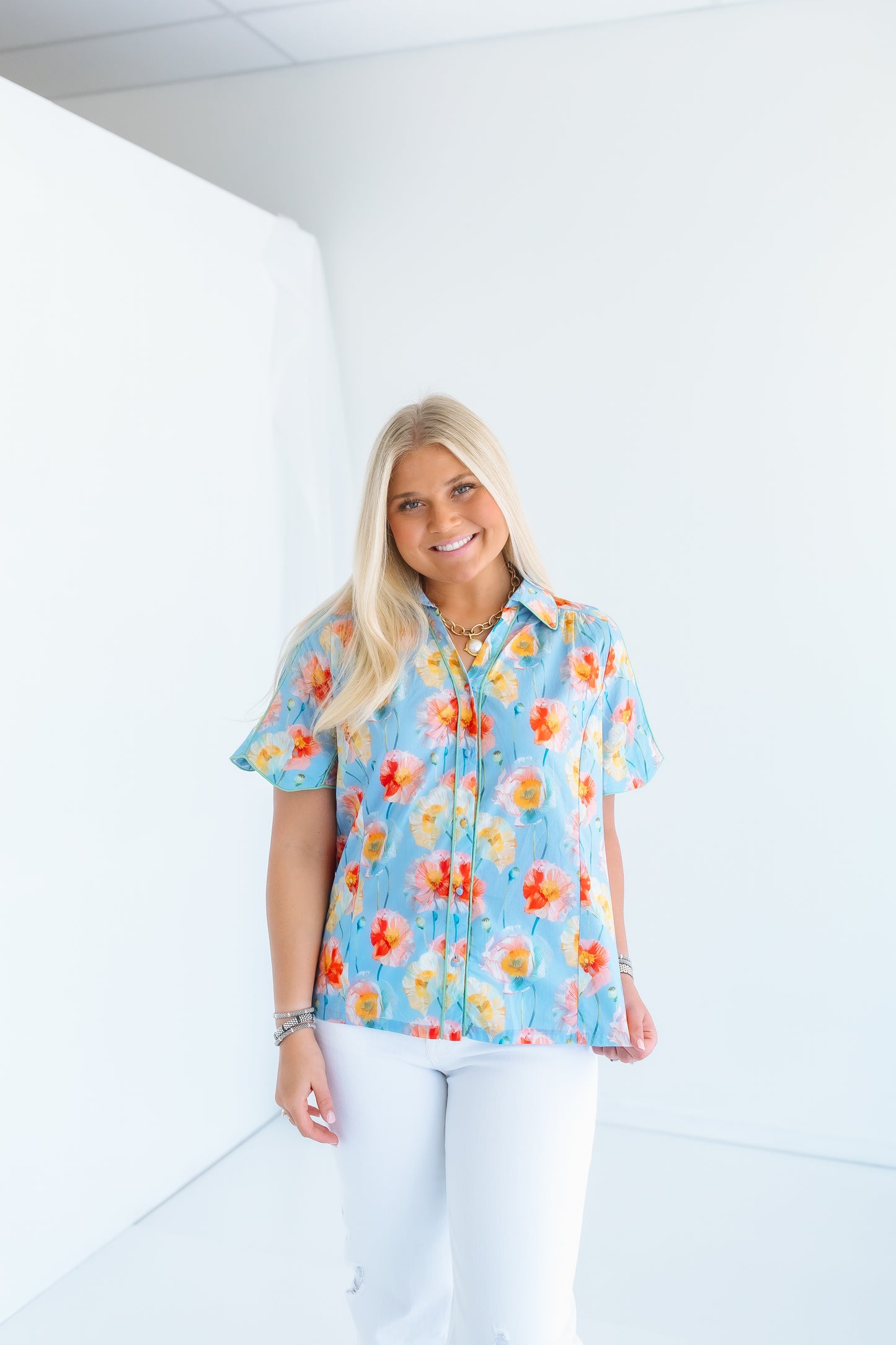 PEACHY KEEN FLORAL TOP