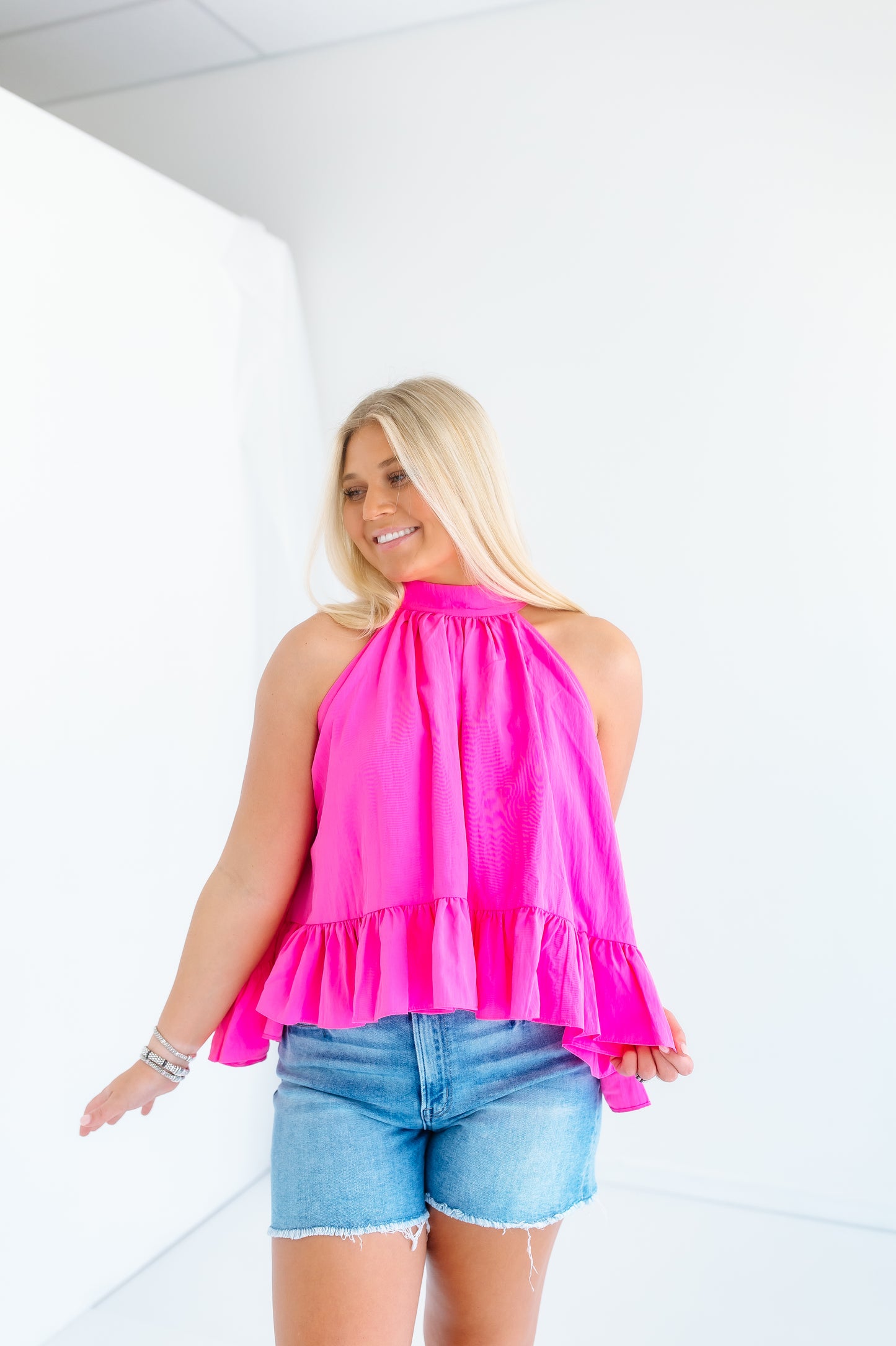 KAY KAY RUFFLE HALTER TOP