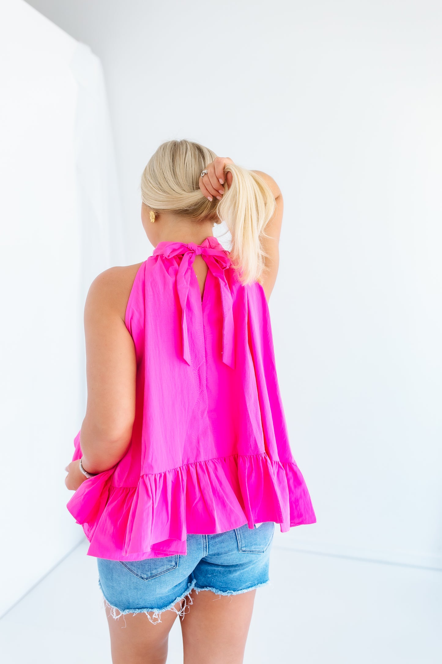 KAY KAY RUFFLE HALTER TOP