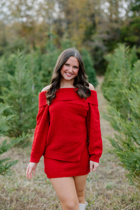 RUBY RED SWEATER SET