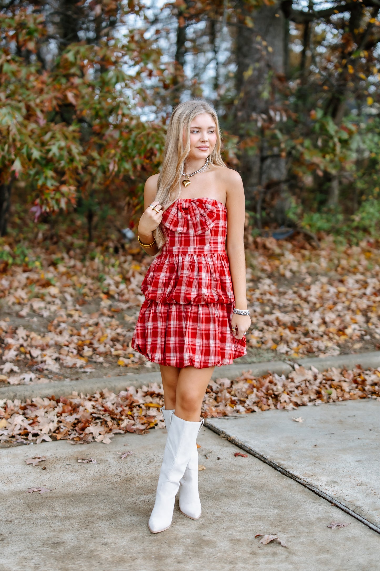 MAKING A STATEMENT BOW MINI DRESS