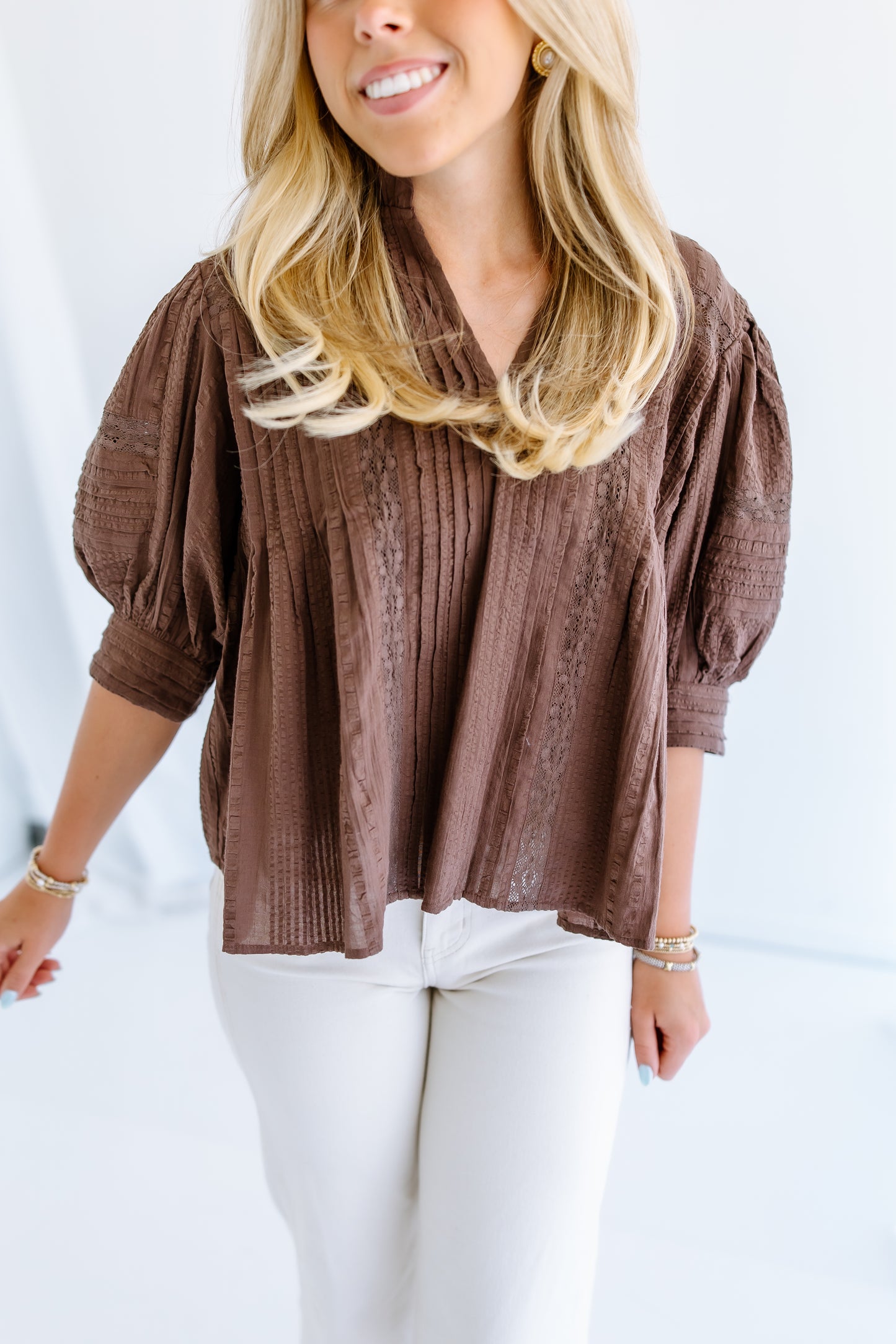 MAPLE PLEATED TOP