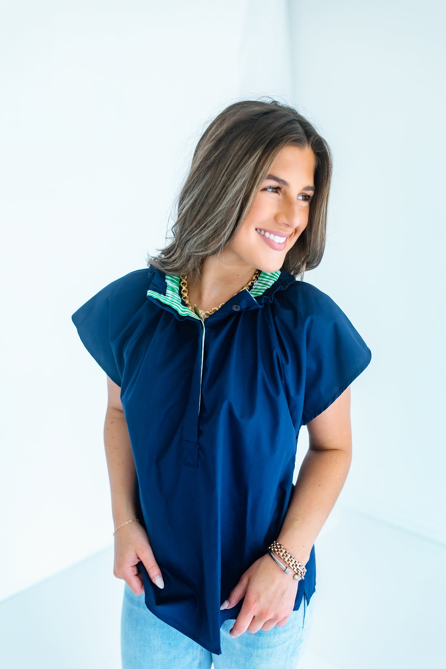 MY WAY RUFFLE TOP