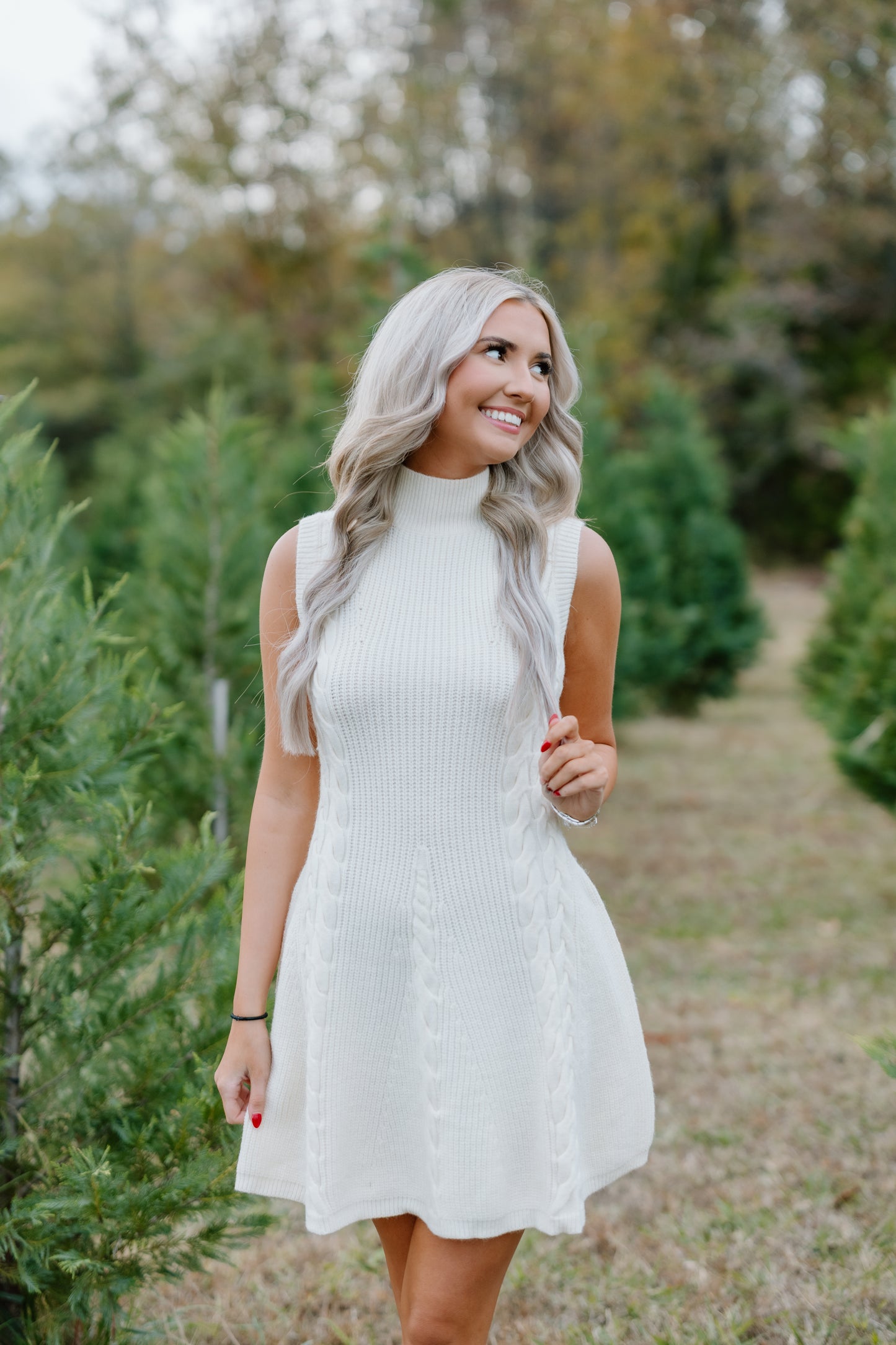 CABLE KNIT SWEATER DRESS