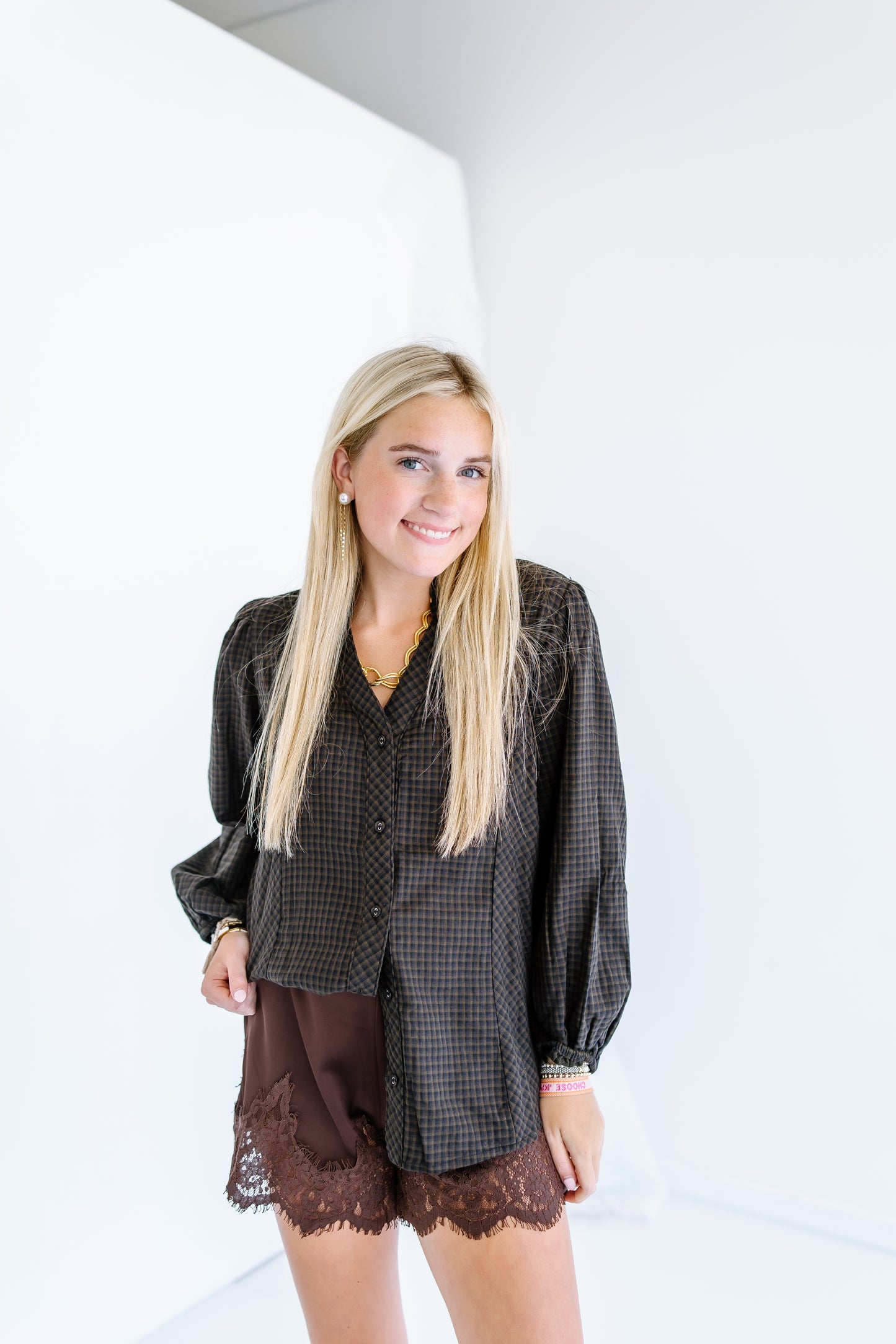 BETTER IN PLAID TOP
