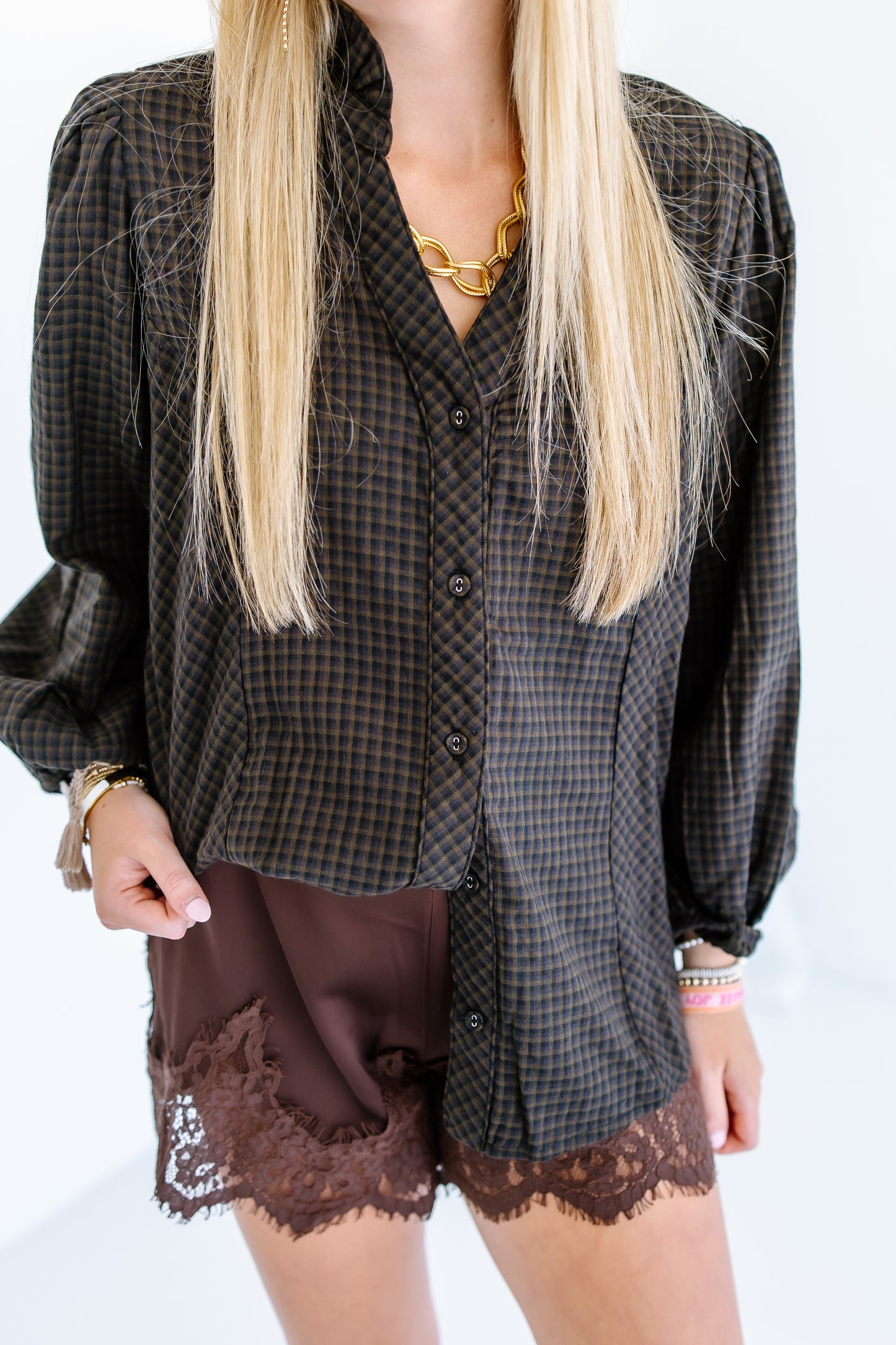 BETTER IN PLAID TOP
