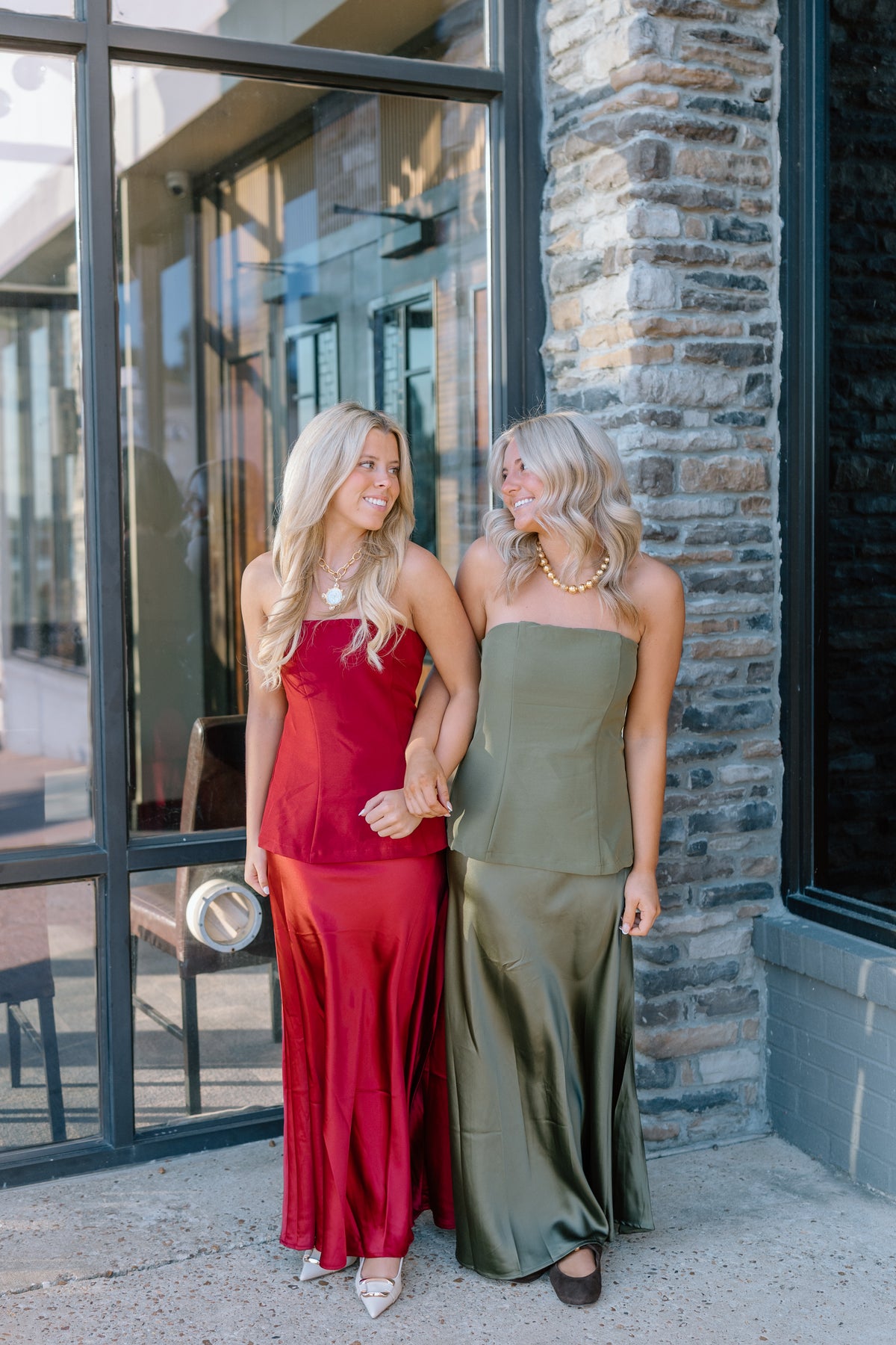 WRAPPED IN A BOW SATIN MAXI DRESS