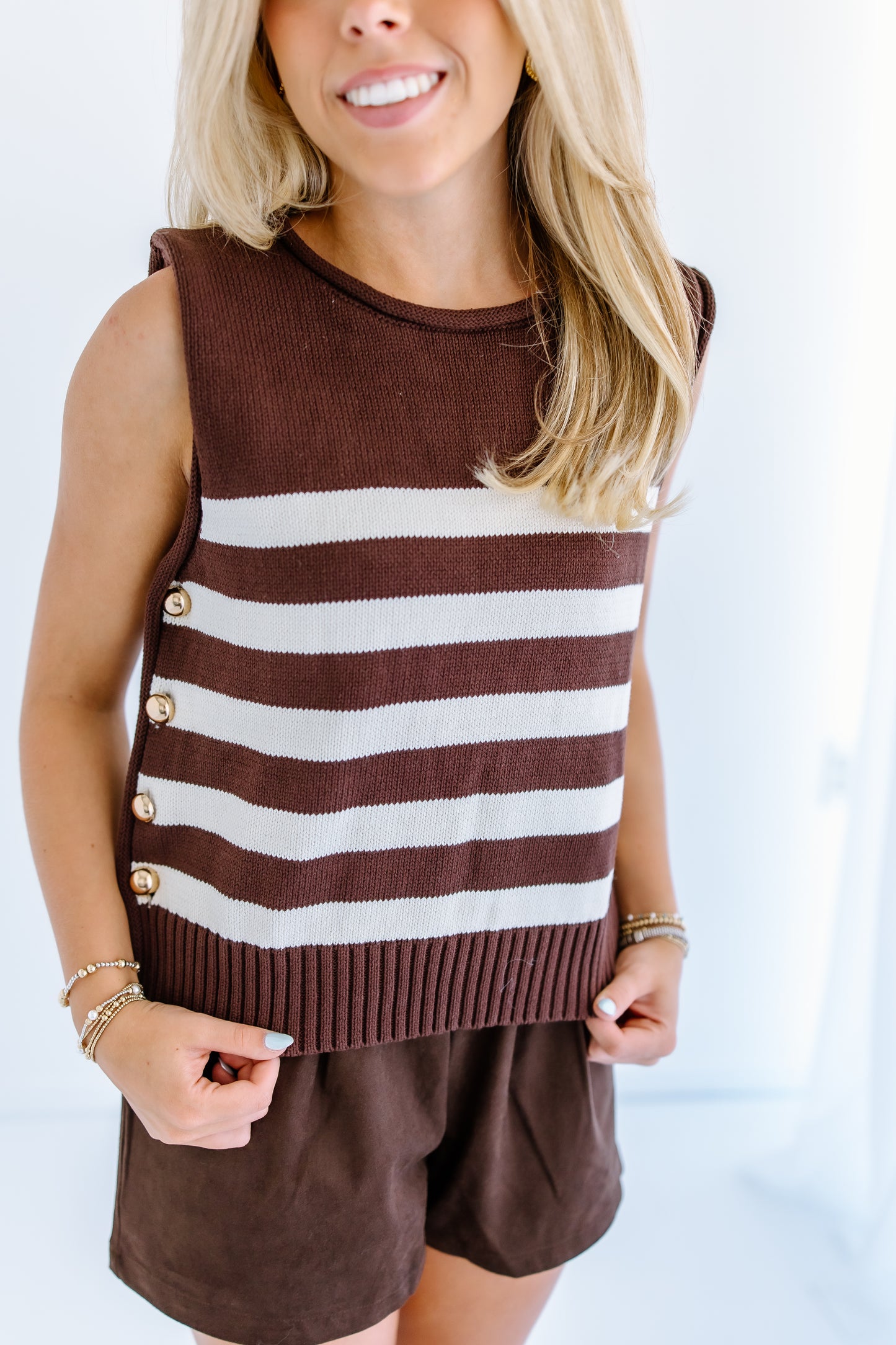 SO CHIC STRIPE SWEATER TOP