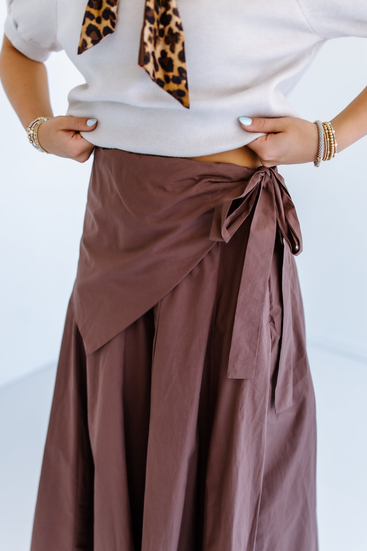 COTTON FLOWY MIDI SKIRT